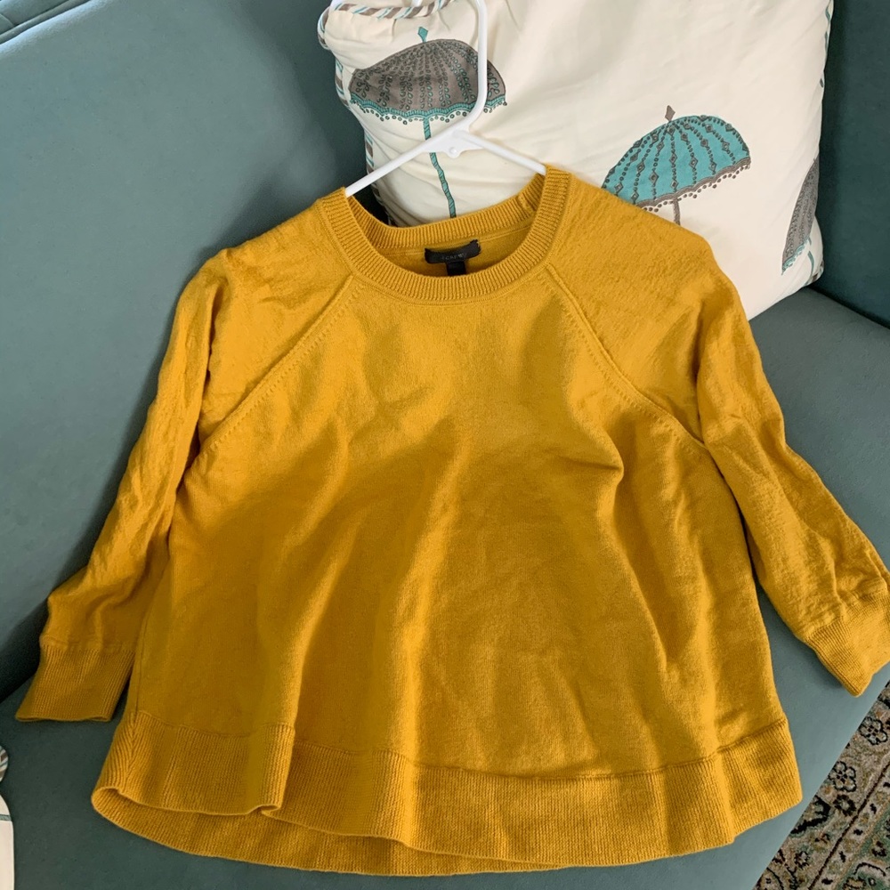 J Crew Cropped Swing Sweater